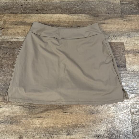 Lou Keith Tennis Skirt Medium Mushroom Brown Preppy Athleisure Activewear - Picture 1 of 6